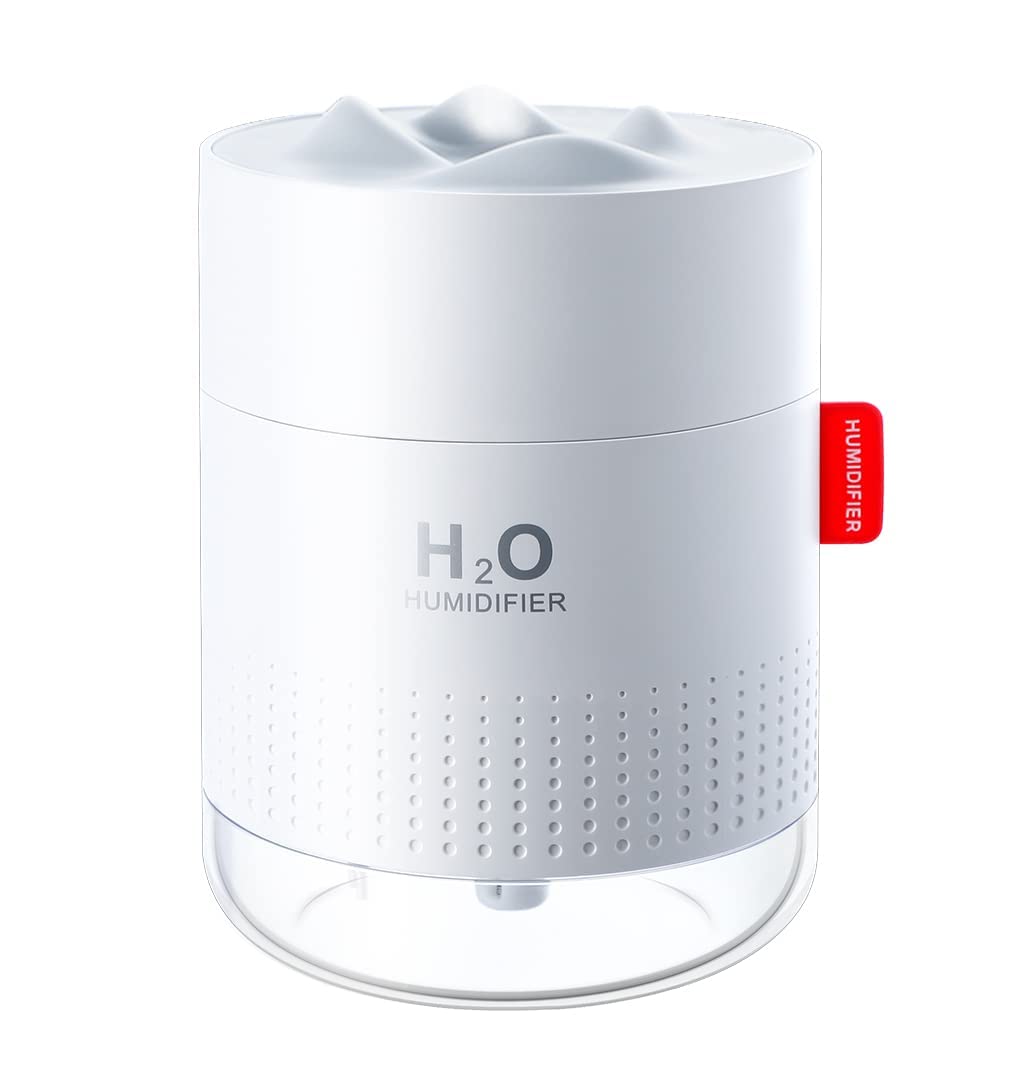 HANNEA 500ml Mini Silent Humidifier Household Car Humidifier Desktop Humidifier with Atmosphere Light Car Office Kids Room Bedroom Auto Shut-Off, 2 Spray Modes,LED (white) HANNEA 500ml Mini Silent Humidifier Household Car Humidifier Desktop Humidifier with Atmosphere Light Car Office Kids Room Bedroom Auto Shut-Off, 2 Spray Modes,LED (white)